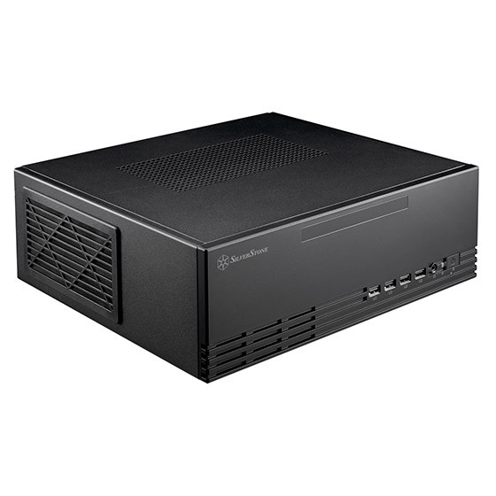 SILVERSTONE SST-ML11B Milo Slim HTPC Micro-ATX Gehäuse - schwarz SST-ML11B