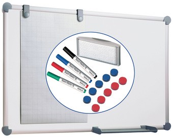 MAUL Weißwandtafel 2000 MAULpro - Komplett-Set, grau