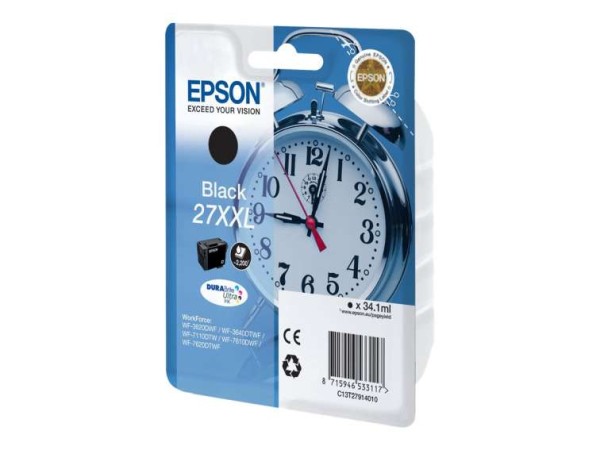 EPSON 27XXL XL Schwarz Tintenpatrone C13T27914010