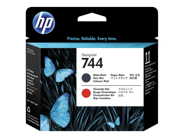 HP HP 744 Schwarz, Chromatic Red Druckkopf