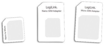 LogiLink SIM-Karten-Adapter-Set, Nano / Micro / Standard SIM