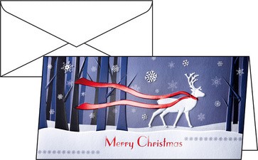 sigel Weihnachtskarte "Winter's Eve", DIN lang (2/3 A4)