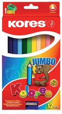 Kores Dreikant-Buntstifte "JUMBO", 12er Karton-Etui