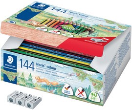 STAEDTLER Dreikant-Farbstift Noris colour, 144er Karton-Box