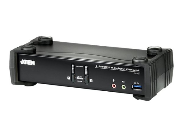 ATEN 2-Port USB 3.0 DisplayPort KVM Switch, ATEN CS1922, für 2 Displays, 4K CS1922-AT-G