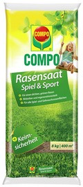 COMPO Rasensaat Spiel und Sport, 8 kg für 400 qm