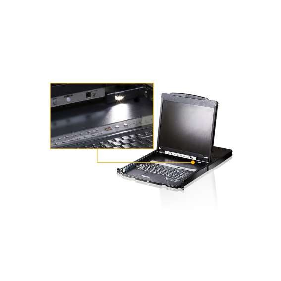 ATEN CL5808N FR Dual Rail KVM-Switch 8-Port, 19"-LCD (PS/2-USB VGA) FR-Layo CL5808N-ATA-FG