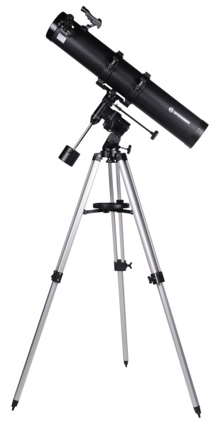 BRESSER Optik Spiegel-Teleskop Galaxia 114/900 EQ carbon Äquatorial Newton, 4614909