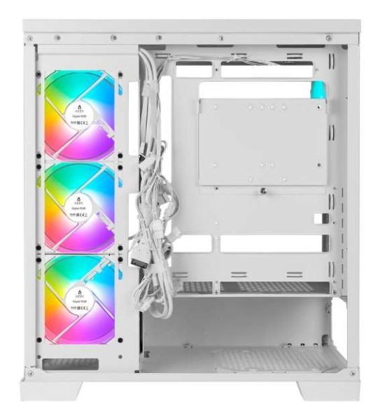 AZZA PC Gaming Gehäuse Midi Cove 570W USB 2/3 type C White CSAZ-570W