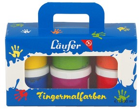 Läufer Fingerfarbe, farbig sortiert, 6 x 60 ml Set