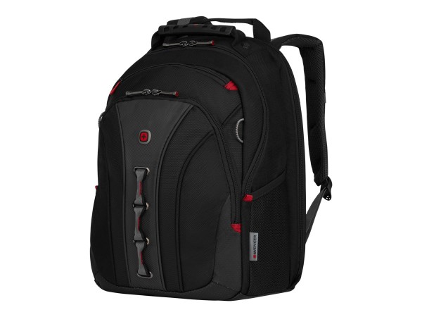 WENGER WENGER Notebook Rucksack LEGACY mit gepolstertem Notebookfach bis 39,1cm 15,4Zoll grau Logo:schwarz/