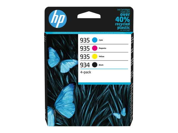 HP 934 Black 935 CMY Ink Cartridge 4-Pack 6ZC72AE