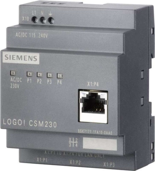 SIEMENS SIEMENS Industrieswitch unmanaged Siemens LOGO! CSM 12/24 Anzahl Ethernet Ports 4 0 LAN-Übertragungs