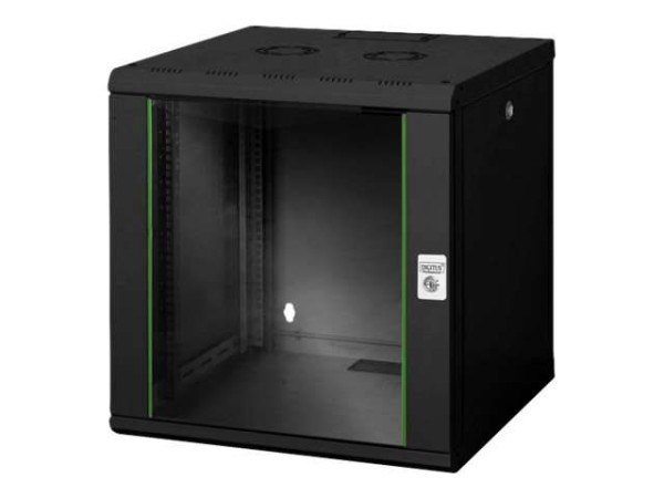 DIGITUS 12HE Wandgehäuse Unique 643x600x600mm Farbe Schwarz RAL 9005 DN-19 12U-6/6-SW