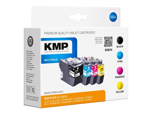 KMP KMP Tintenpatrone ersetzt Brother LC3219XLBK, LC3219XLC, LC3219XLM, LC3219XLY