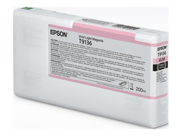 EPSON T9136 Vivid Light Magenta Ink Cartridge 200ml C13T91360N