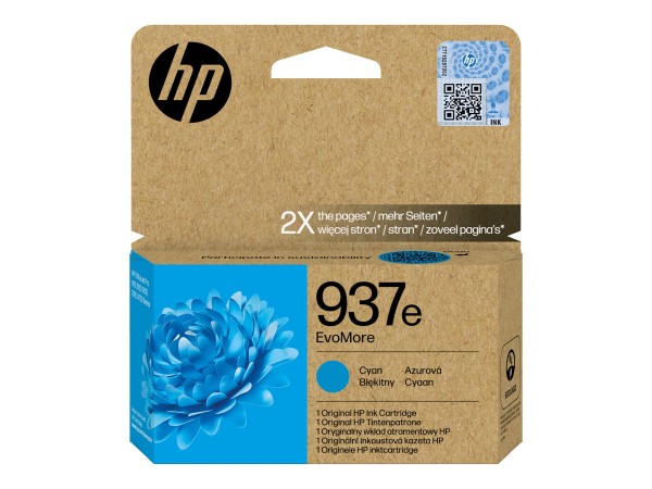 HP 937e Cyan Tintenpatrone EvoMore 4S6W6NE#CE1