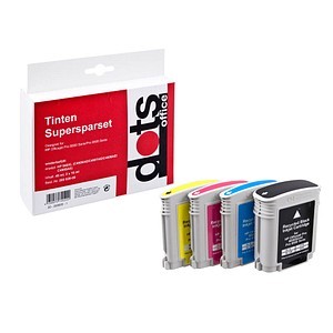 DOTS DOTS schwarz, cyan, magenta, gelb Druckerpatronen kompatibel zu HP 940XL (C2N93AE)