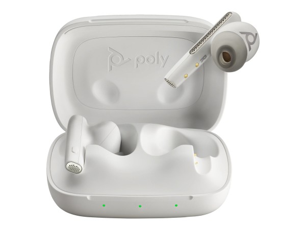 HP Poly Voyager Free 60 UC White Sand Earbuds +BT700 USB-C Adapter +Basic C 7Y8L4AA