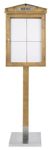 Securit LED-Schaukasten RUSTIC, 4 x DIN A4, mahagoni
