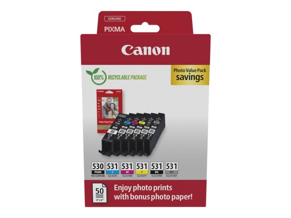 CANON CANON PGI-530 / CLI-531 Photo Value Pack PGBK/C/M/Y/BK/GY