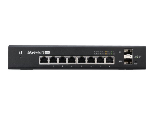 UBIQUITI NETWORKS Ubiquiti EdgeSwitch 8, 150W, 8 Gigabit RJ45 Ports, 2 SFP ES-8-150W