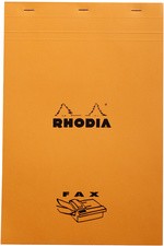 RHODIA Bloc agrafé "FAX", format A4+, pré-imprimé, orange