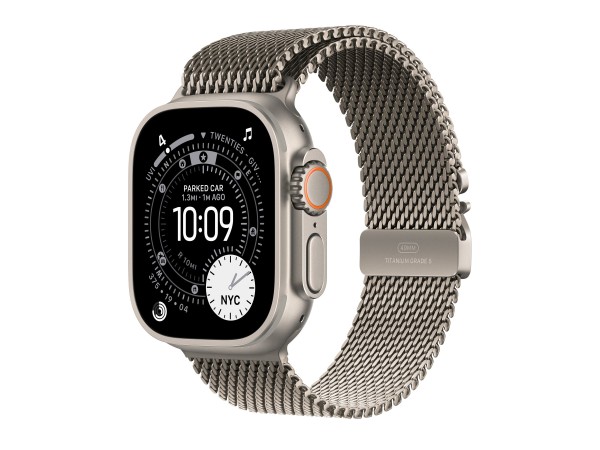 APPLE Watch Ultra 3 Titanium Cellular 49mm Natur (Milanaise Titan natur) La MF0E4QF/A