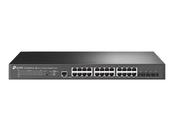 TP-LINK TP-LINK JetStream" 24-Port 2.5GBASE-T and 4-Port 10GE SFP+ L2+ Managed Switch with 16-Port PoE+ & 8-