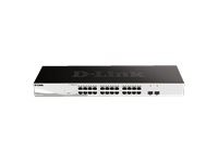 D-LINK D-LINK DGS-1210-26 smart Switch 24x10/100/1000RJ45 2xSFP  fanless power safe schedule Desktop housin