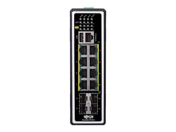 EATON TRIPPLITE 8-Port Managed Industrial Gigabit Ethernet Switch - Layer 2 NGI-M08C4POE8-2