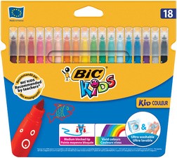 BIC KIDS Fasermaler Kid Couleur medium, 12er Kartonetui