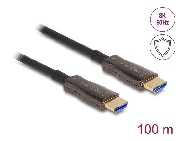 DELOCK DELOCK Aktives Optisches HDMI Kabel mit Metallarmierung 8K 60 Hz 100 m