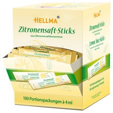 HELLMA Zitronensaft-Sticks, im Displaykarton