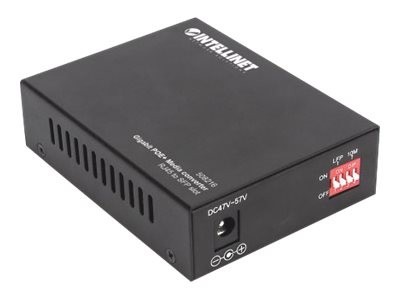 INTELLINET INTELLINET Gigabit PoE + Medienkonverter RJ45 SFP 120km