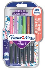 Paper:Mate Faserschreiber Flair METALLIC, 12er Blister