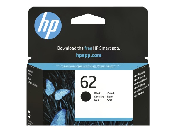 HP 62 Schwarz Tintenpatrone C2P04AE#ABE
