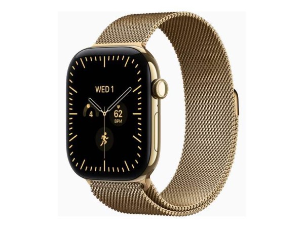 APPLE Watch S12 Titan Brillantgold Cellular 46mm (Milanaise Armband brillan MJGV4ZR/A