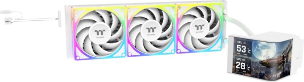 THERMALTAKE MAGCurve 360 Ultra Snow All-In-One Liquid Cooler System ARGB Fa CL-W454-PL12SW-A