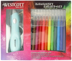 WESTCOTT Zauberstift, 12er Nachfüllpack für Airbrush-Stift