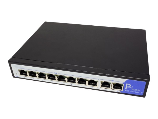 VALUE PoE+ Gigabit Ethernet Switch, 8+2 Ports (21.99.1195) 21.99.1195