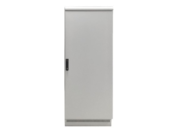 EFB ELEKTRONIK 19" Netzwerkschrank 42HE 800x800,IP55,vorm. Sockel,RAL7035 691742IP55.GR