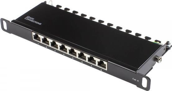 GOOD CONNECTIONS Patchpanel 10"Cat. 6 8-P. 0,5 HE schw. GC-N0124