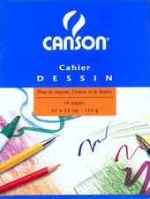 CANSON Zeichenheft, blanko, 125 g/qm, 240 x 320 mm