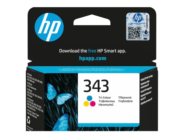 HP 343 - 7 ml - Farbe (Cyan, Magenta, Gelb) - Original - Tintenpatrone - fü C8766EE#BA3