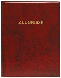 ROTH Zeugnisringbuch, Kunststoff, DIN A4, dunkelrot