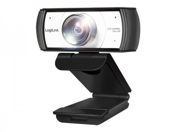 LOGILINK Webcam 1080p FHD Webcam + Dual-Mikro 120° schwarz UA0377