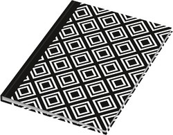 RNK Verlag Notizbuch "Black & White Rhombus", DIN A5, dotted