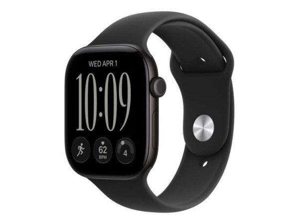 APPLE Watch S12 Aluminium 46mm Schwarz (Sportarmband schwarz) S/M MJEK4ZR/A