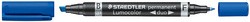 STAEDTLER Lumocolor Permanent-Marker duo, Keilspitze,schwarz